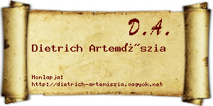 Dietrich Artemíszia névjegykártya